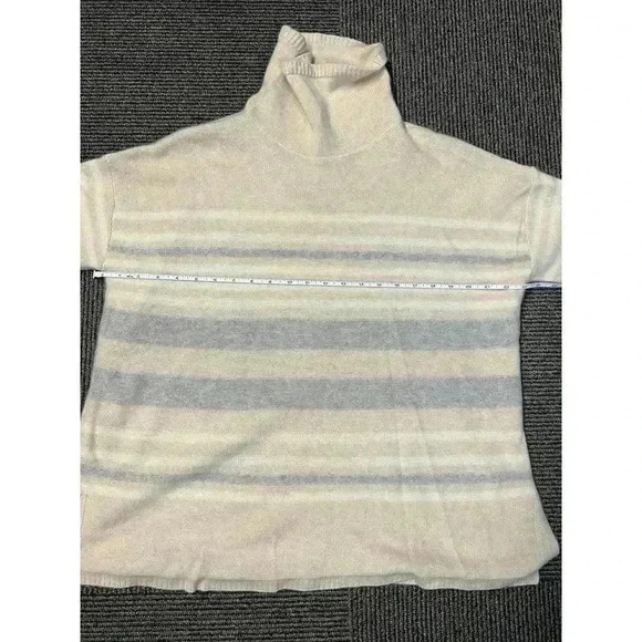 magaschoni  Sweater Cream Grayish Blue Gradient Pattern cashmere large - Picture 5 of 7